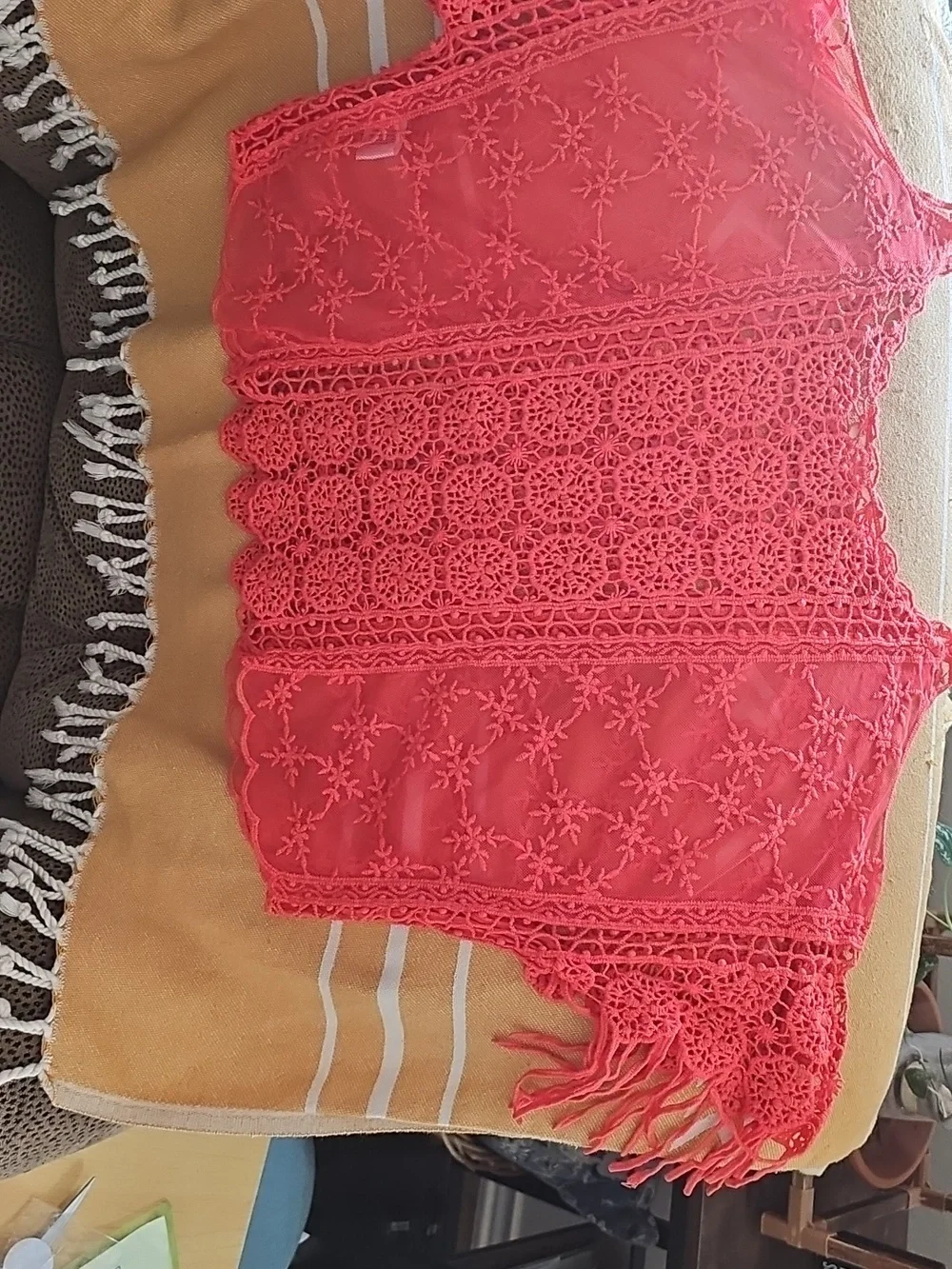 ☮️BOHO Super Cute Lacey Top. It's Too Sm For Me :/,This Will Fit Small/medium. - Picture 3 of 6